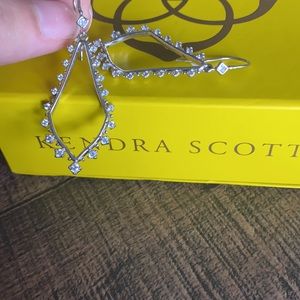 Kendra Scott Silver Crystal Drop Earrings